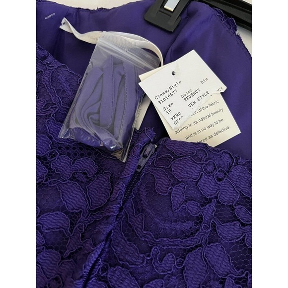 David’s Bridal Dress Size 10 Purple Regency Strapless Bridesmaid/Prom NEW - Picture 10 of 10